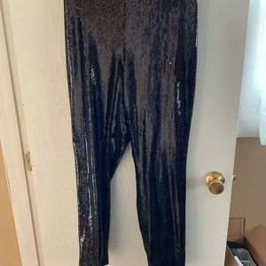 New black sequin leggings